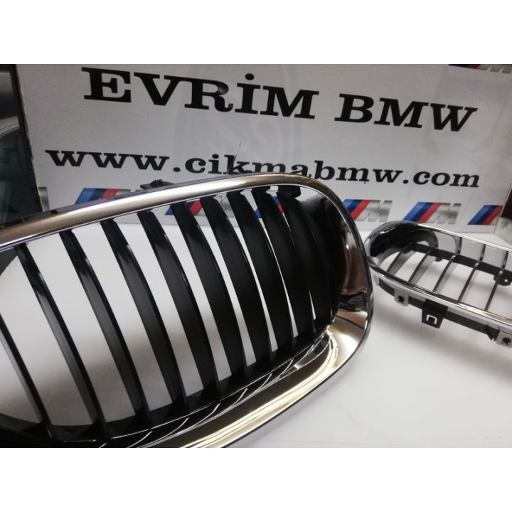 BMW E60 Ön Panjur Izgara ( Böbrek ) Chrome Black - bmwcikma.net